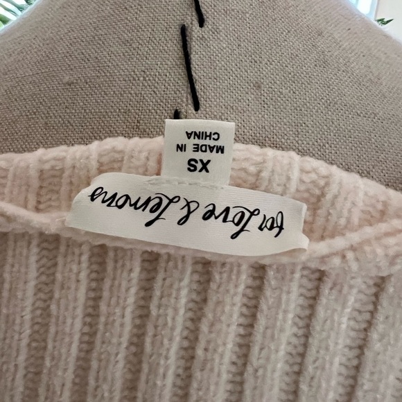 For Love And Lemons Cream Bodycon Sweater Dress with Slit | XS | NWOT - Picture 12 of 14